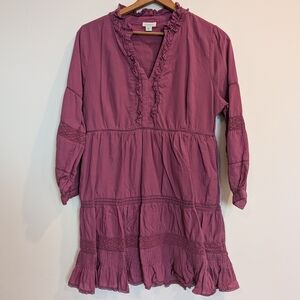 Sundance Mauve Ruffled Blouse